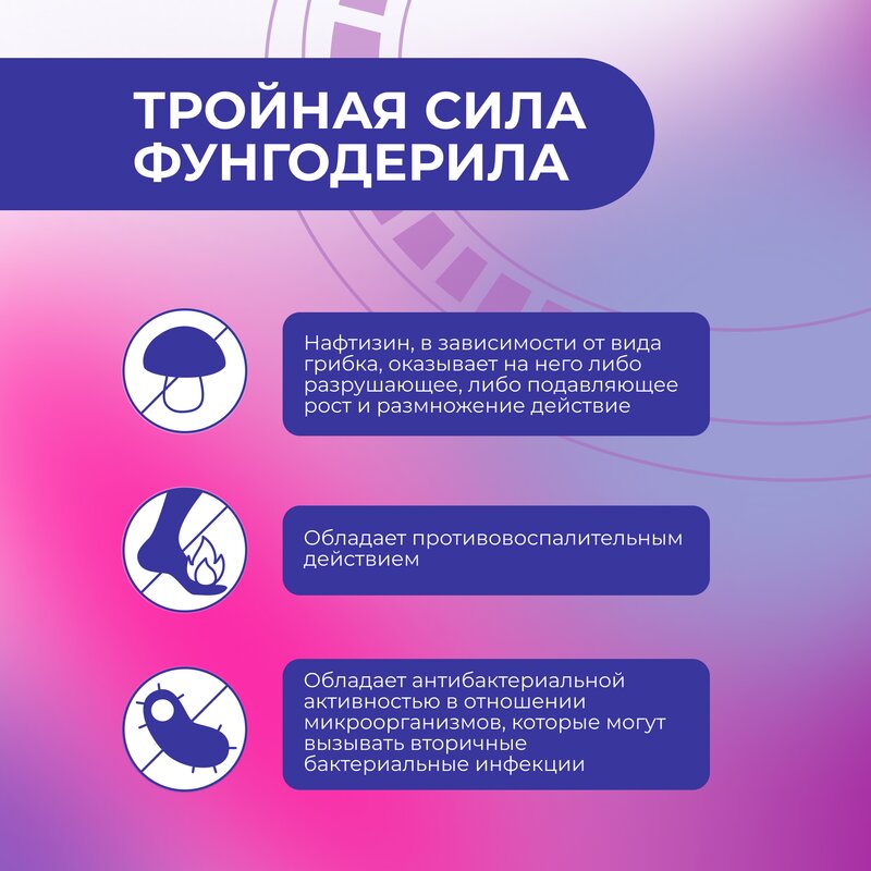 Фунгодерил раствор для наружного применения 1% 25 мл