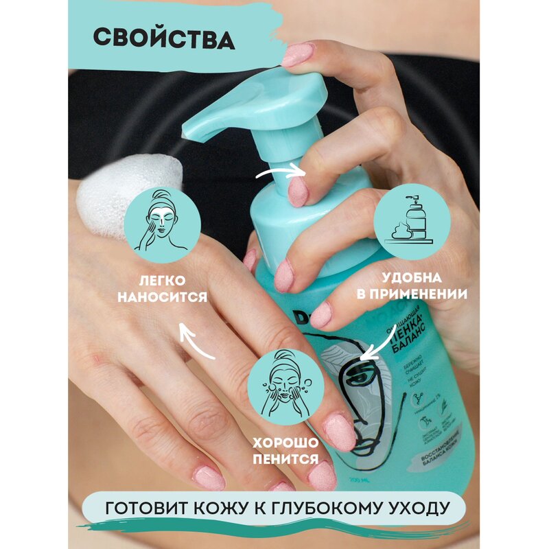 Пенка-баланс Dr. Esthetica no acne для взрослых очищающая для жирной кожи, склонной к акне 200 мл