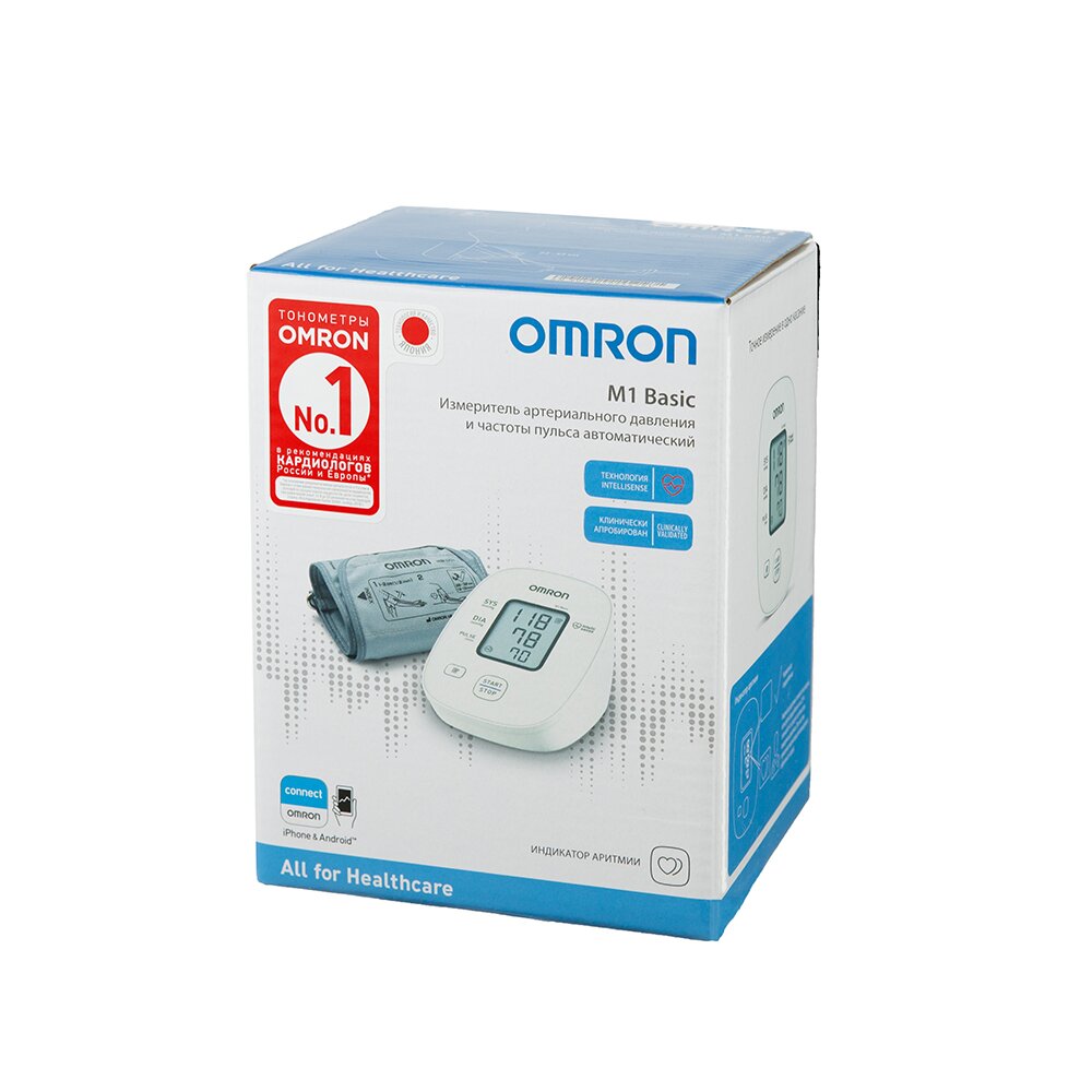 Тонометр автомат Omron M1 Basic (HEM-7121J-RU) на плечо без адаптера