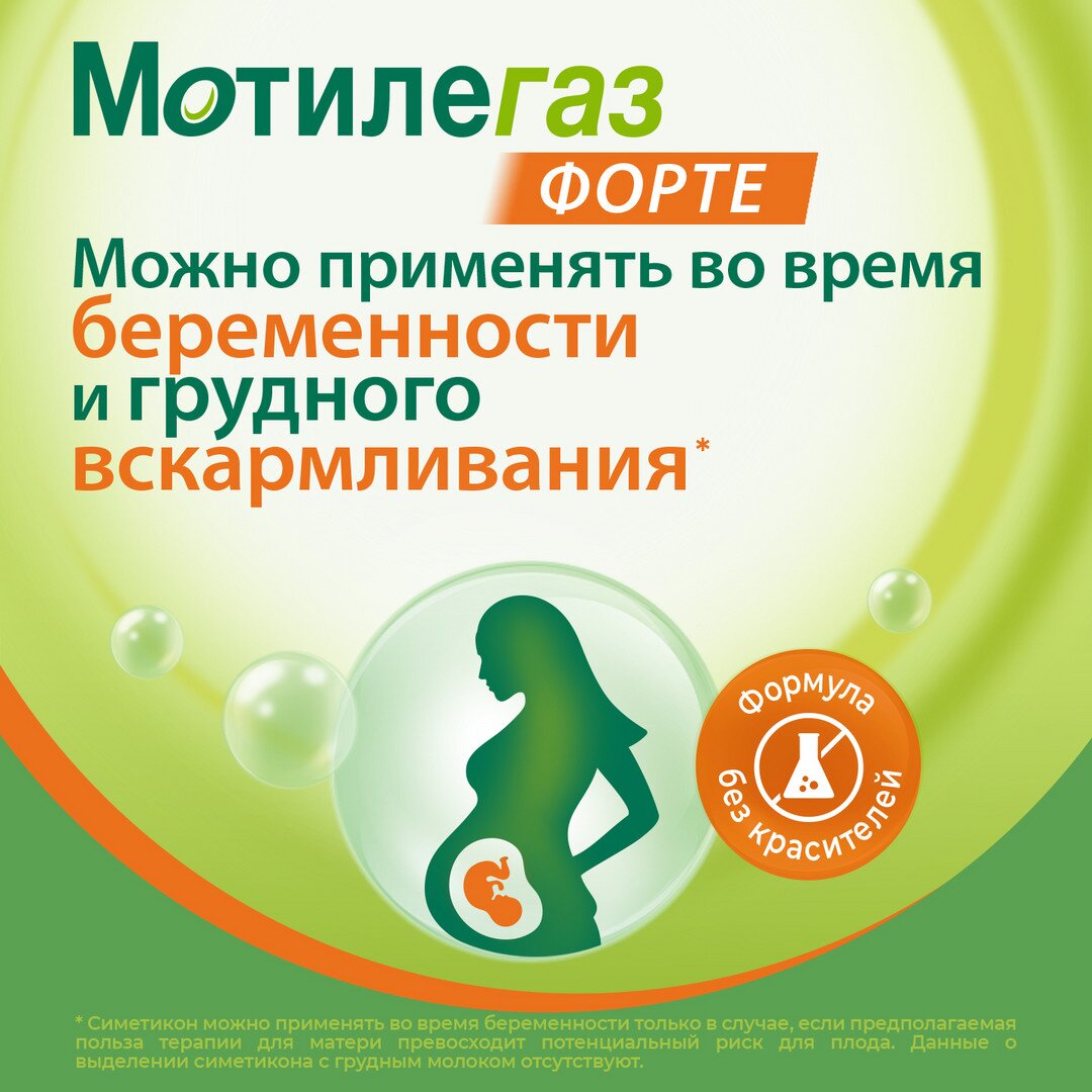 Мотилегаз Форте капсулы 120 мг 20 шт.