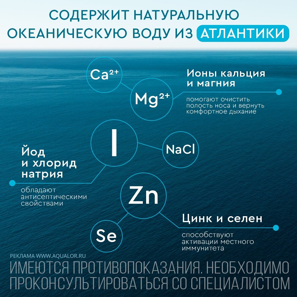 Аквалор Актив Форте средство для орошения и промывания полости носа 150 мл