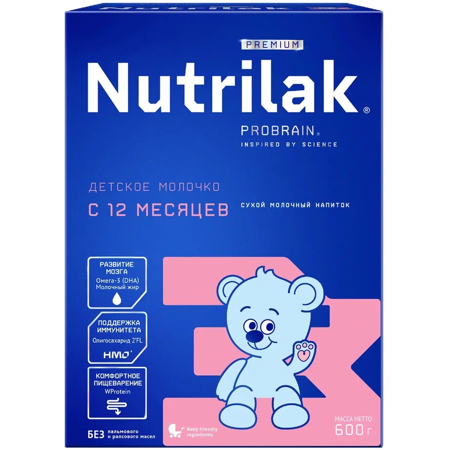 Смесь сухая молочная Nutrilak 3 Premium с 12 месяцев 600 г