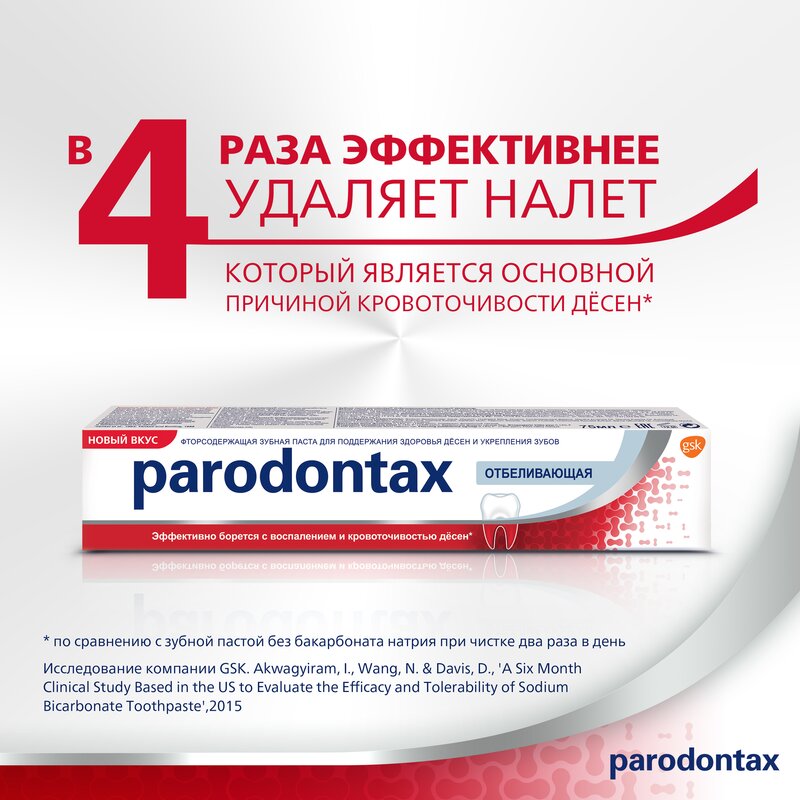 Зубная паста Parodontax Бережное отбеливание 75 мл