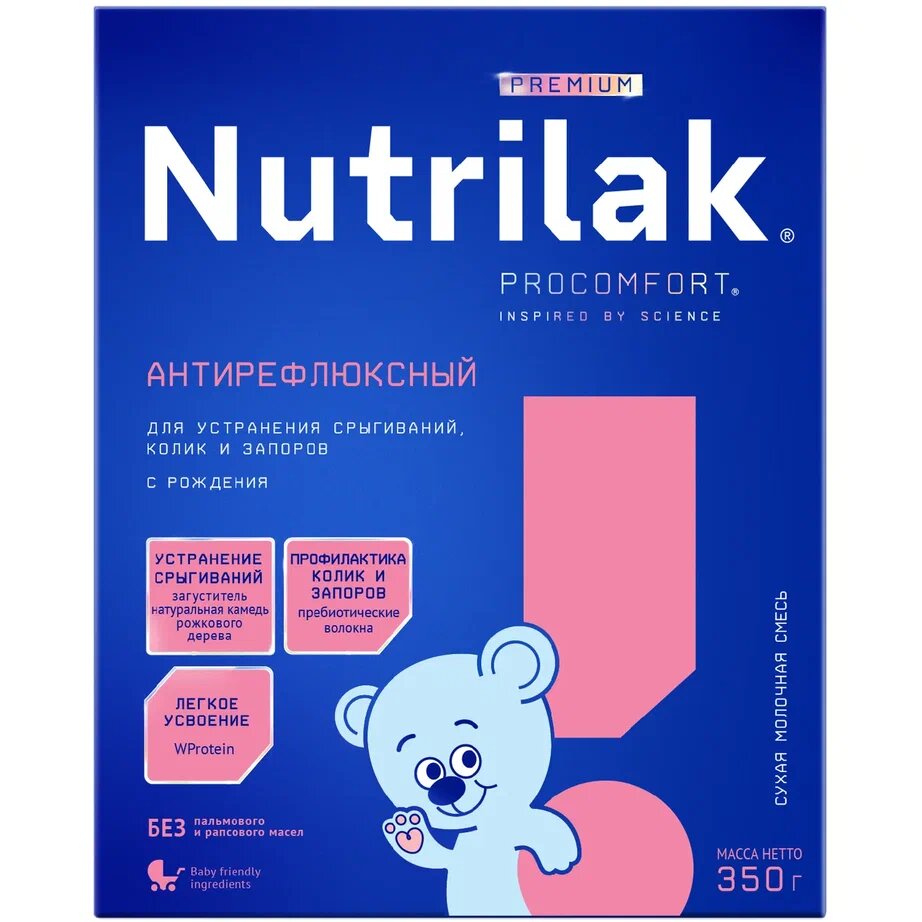 Nutrilak Premium Антирефлюксный сухая молочная смесь с 0 мес., 350 г