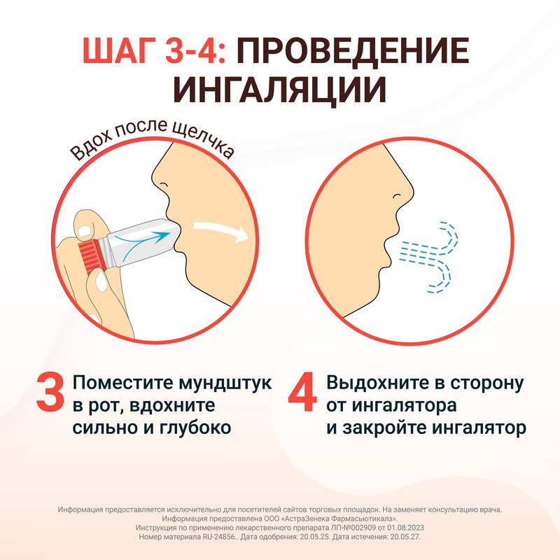 Симбикорт Турбухалер порошок для ингаляций дозированный ингалятор 160 мкг+4,5 мкг/доза 60 доз