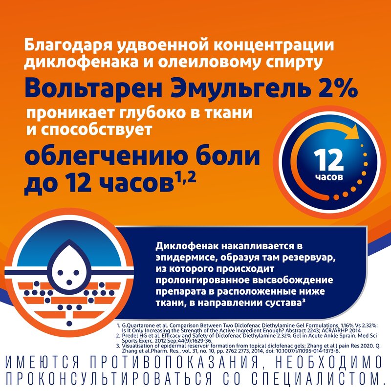 Вольтарен Эмульгель гель 2% туба 150 г