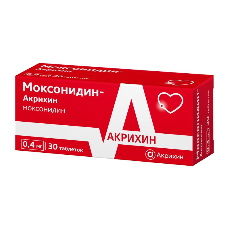 Моксонидин-Акрихин таблетки 0,4 мг 30 шт.