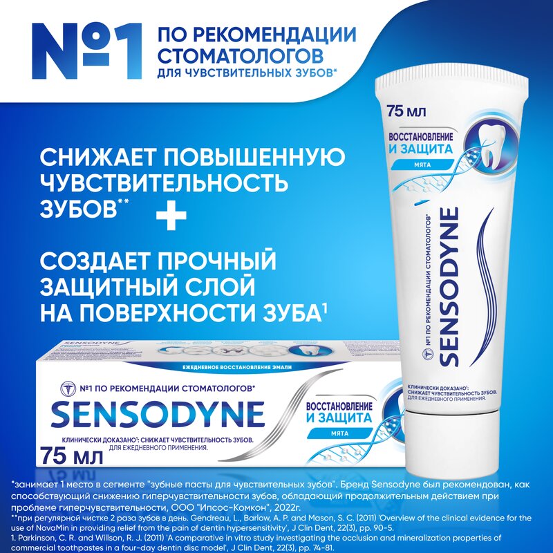 Зубная паста Sensodyne Восстановление и защита 75 мл