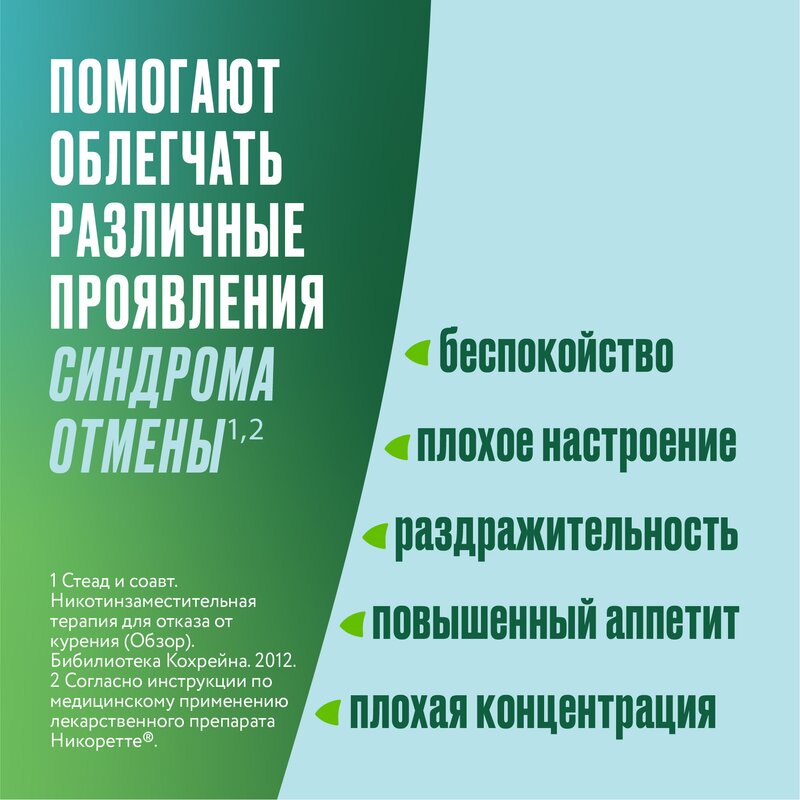 Никоретте таблетки для рассасывания Фруктовые 4 мг 20 шт.