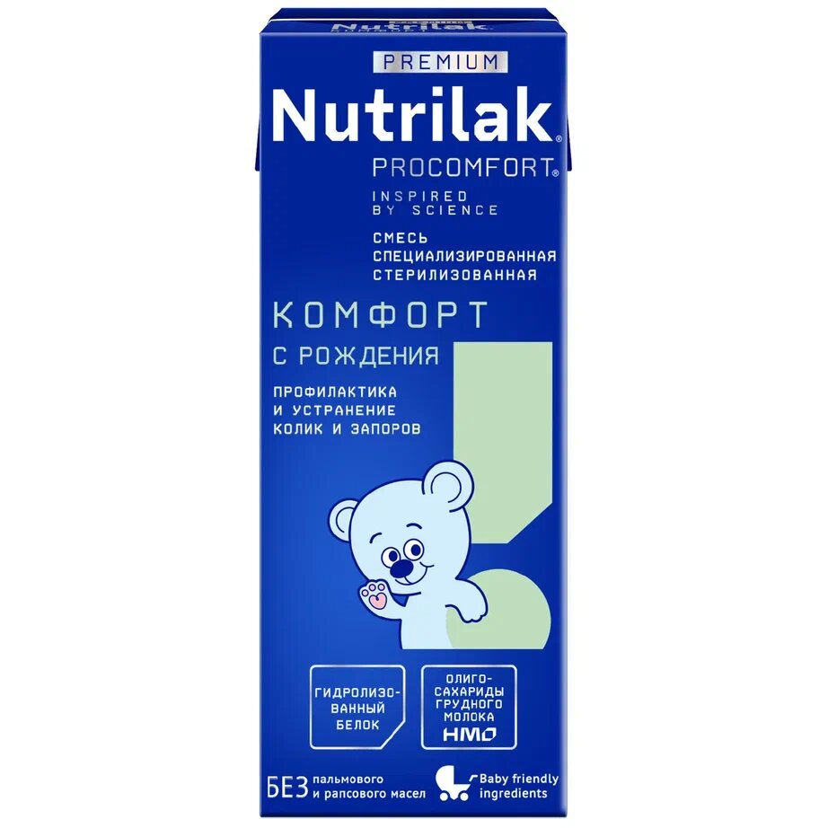 Смесь жидкая Nutrilak Premium Procomfort с рождения 200 мл
