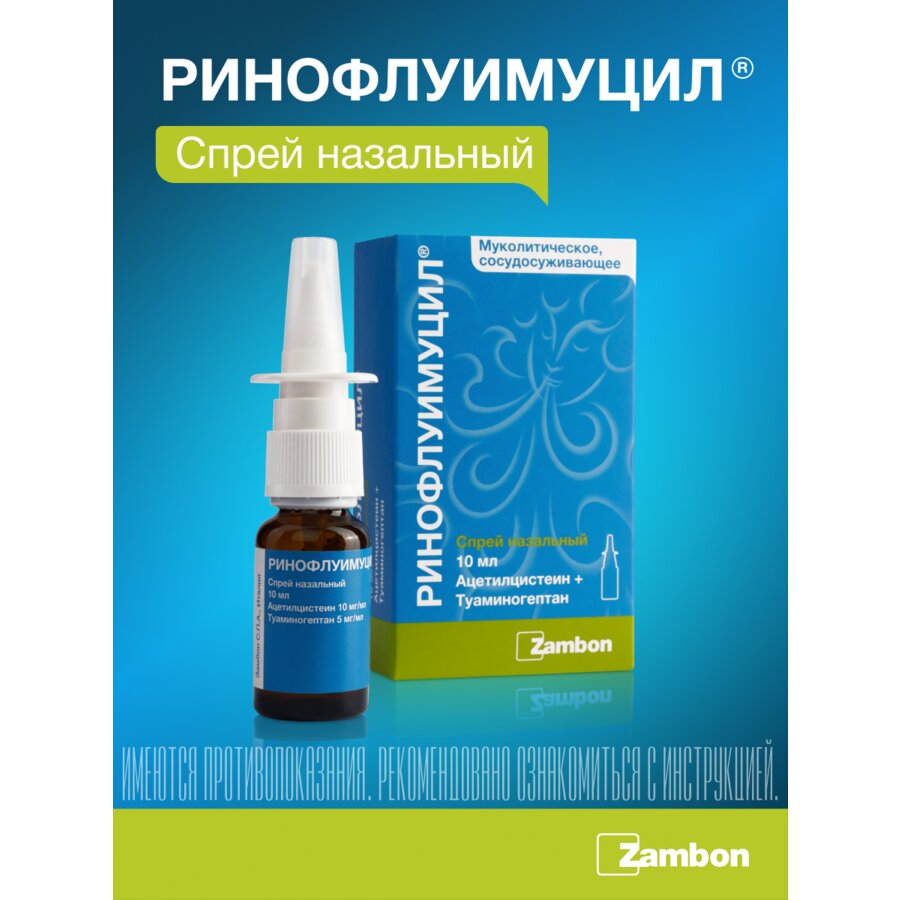 Ринофлуимуцил спрей назальный 10 мл