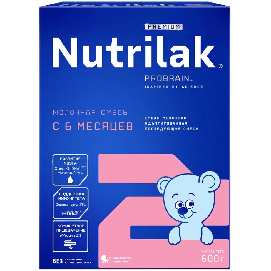 Сухая молочная смесь Nutrilak 2 Premium с 6 месяцев 600 г