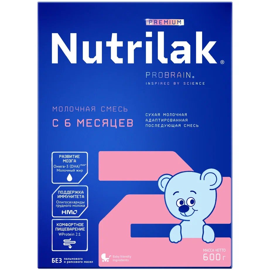 Сухая молочная смесь Nutrilak 2 Premium с 6 месяцев 600 г