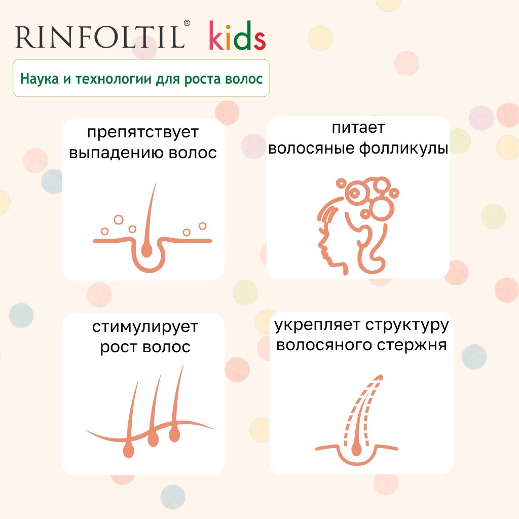 Сыворотка для детей Rinfoltil Kids против выпадения волос гипоаллергенная 30 шт.