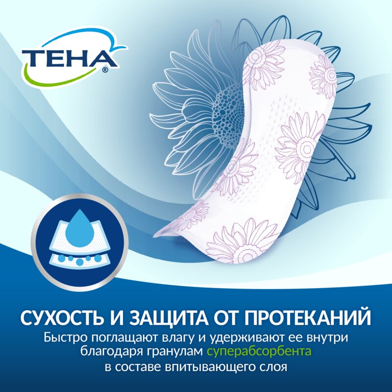 Прокладки урологические Тена (TENA) Active Maxi 7 капель 16 шт.
