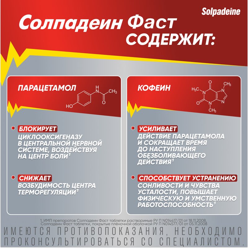 Солпадеин Экспресс (Фаст) таблетки растворимые 24 шт.