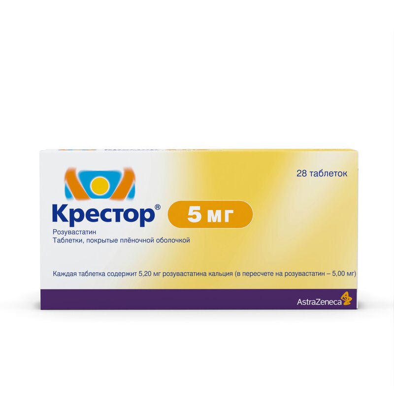 Крестор таблетки 5 мг 28 шт.
