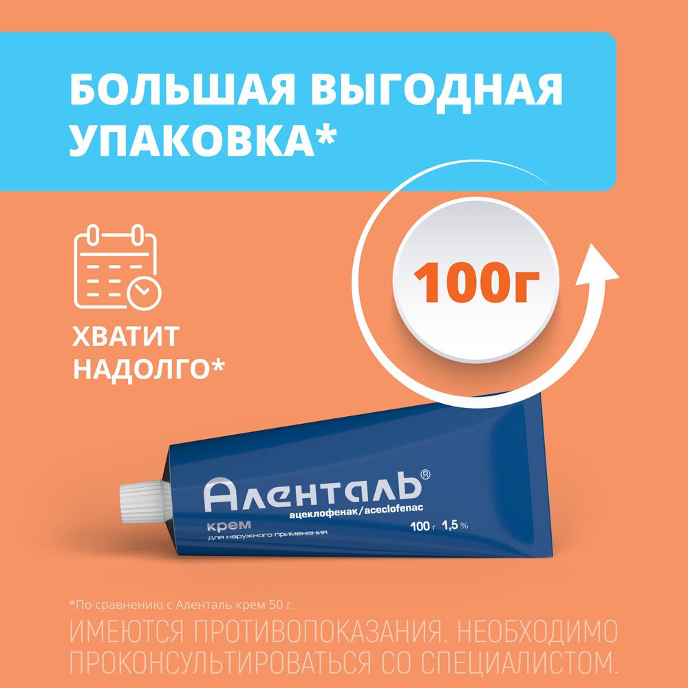 Аленталь крем для наружного применения 1,5% 100 г