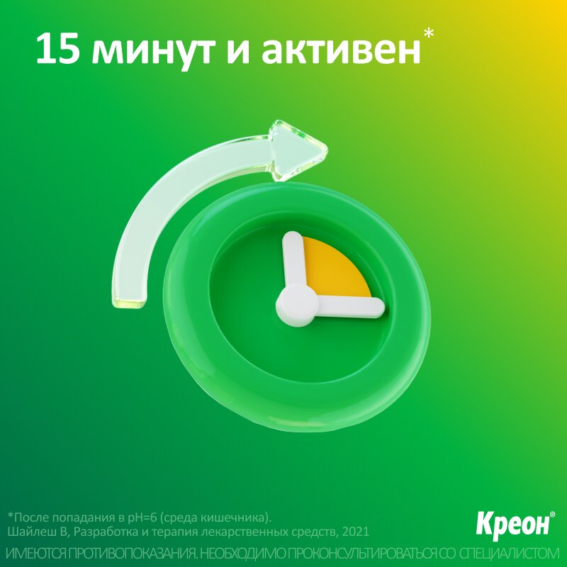 Креон 10 000 ЕД капсулы кишечнорастворимые 50 шт.
