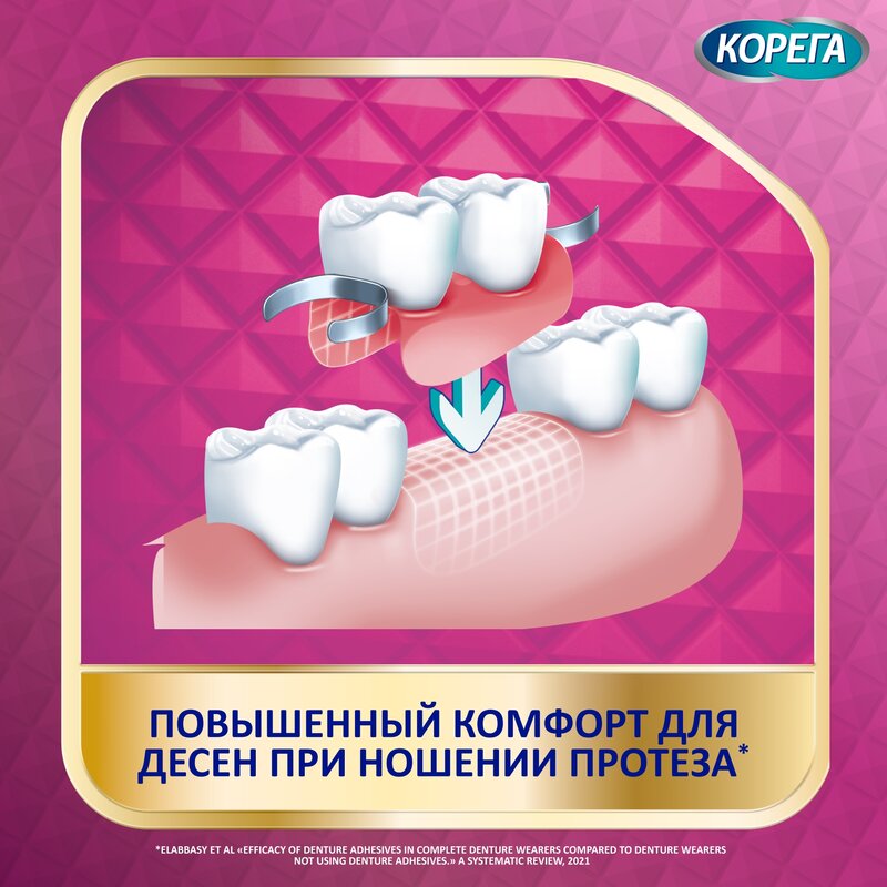 Корега крем для фиксации зубных протезов Максимальная фиксация + комфорт 40 г