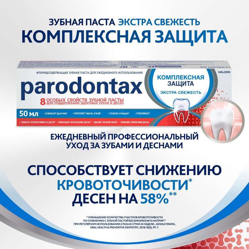 Зубная паста Parodontax Комплексная защита Экстра свежесть 75 мл