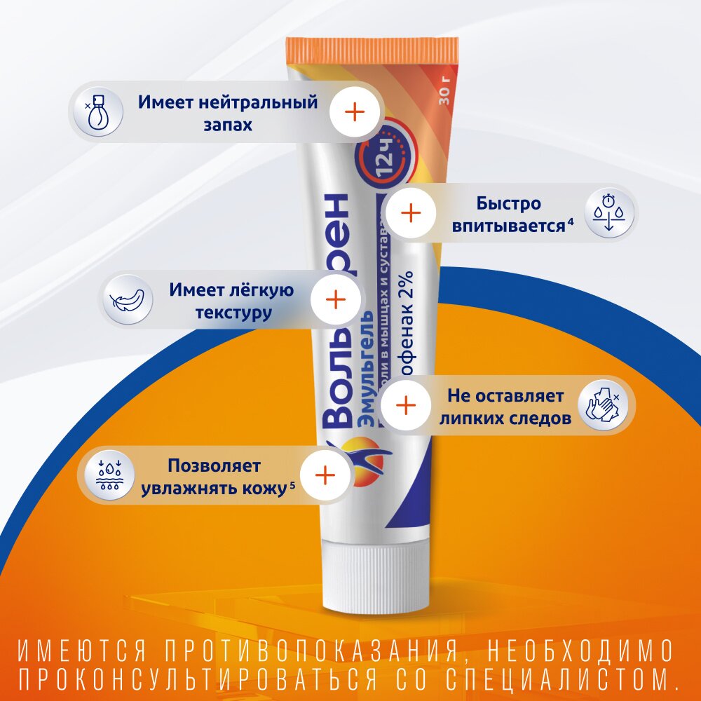 Вольтарен Эмульгель гель для наружного применения 2% 30 г
