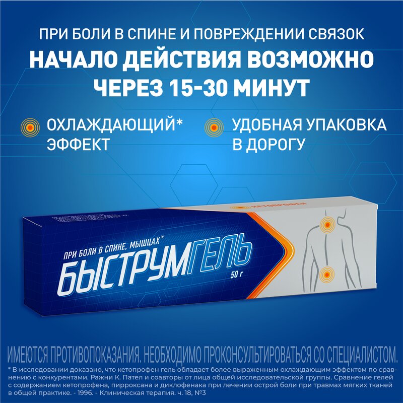 Быструмгель гель для наружного применения 2,5% 50 г туба 1 шт.