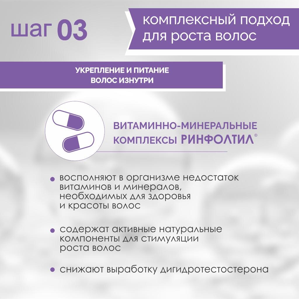 Шампунь Rinfoltil PRO против выпадения и для роста волос для нейтрализации желтизны 200 мл