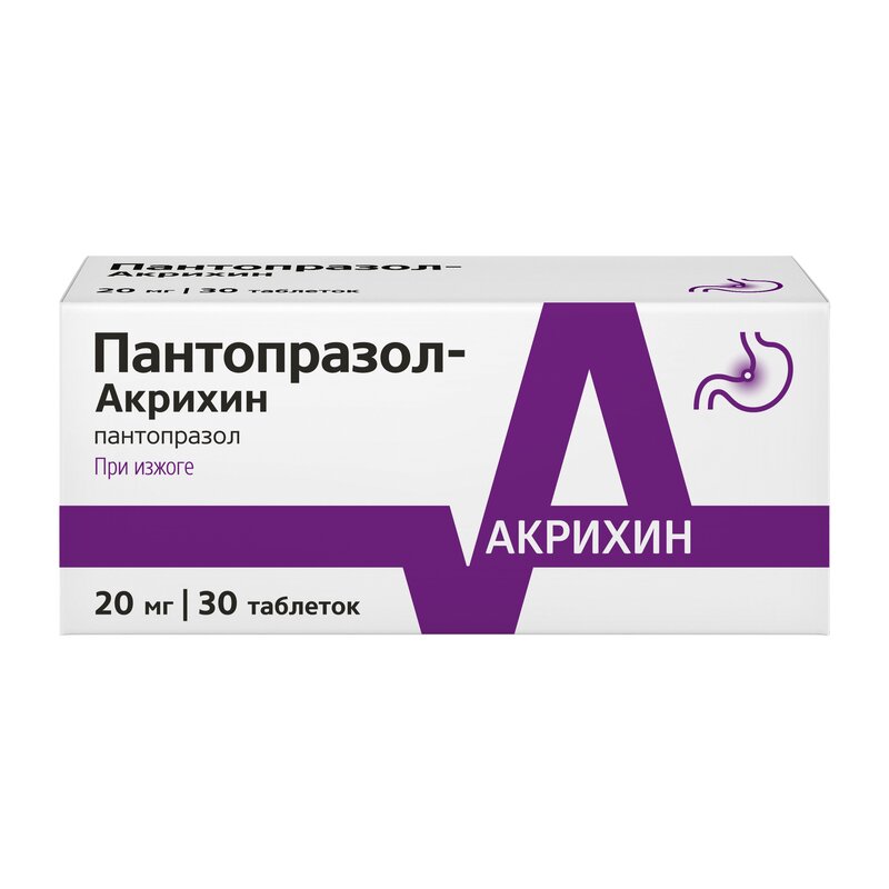 Пантопразол-Акрихин таблетки 20 мг 30 шт.