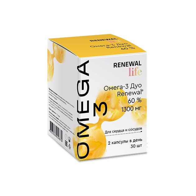 Омега-3 Дуо Реневал капсулы 1300 мг 30 шт.