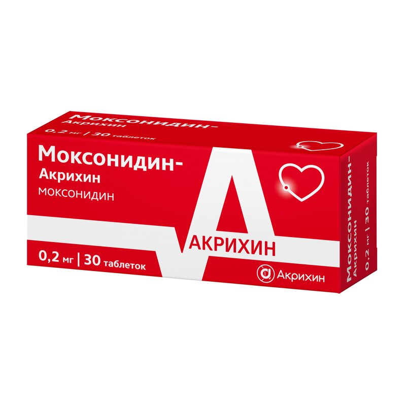 Моксонидин-Акрихин таблетки 0,2 мг 30 шт.