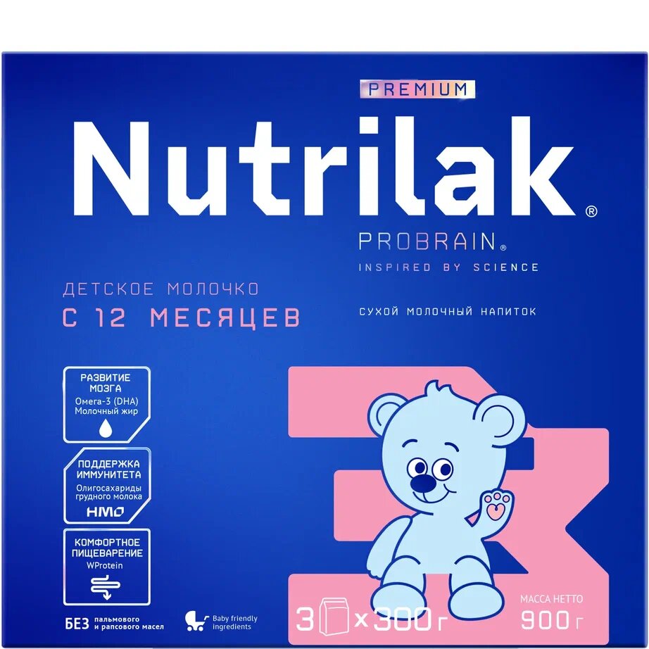 Напиток сухой молочный Nutrilak Premium 3 Детское молочко 900 г