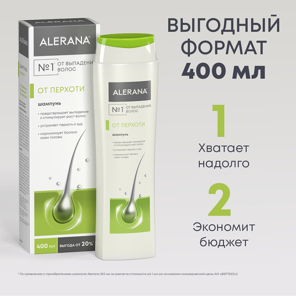 Шампунь для волос Алерана против перхоти 400 мл