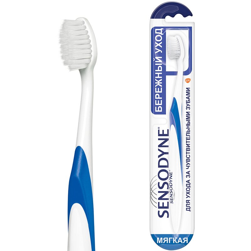 Зубная щетка Sensodyne Бережный уход мягкая 1 шт.