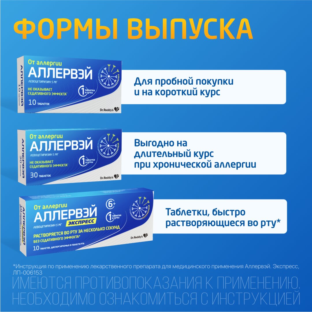 Аллервэй Экспресс таблетки диспергируемые в полости рта 5 мг 10 шт.