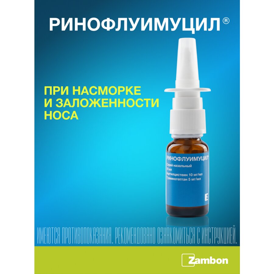 Ринофлуимуцил спрей назальный 10 мл