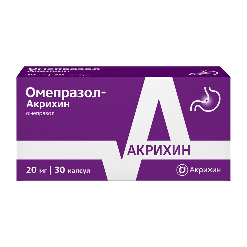 Омепразол-Акрихин капсулы 20 мг 30 шт.