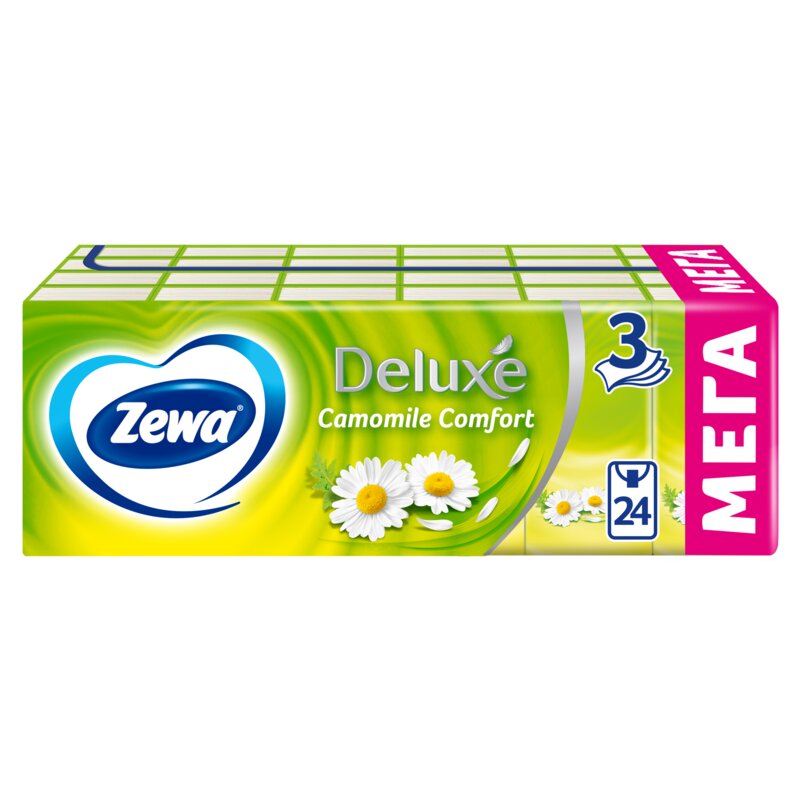 Платочки носовые Zewa Deluxe Ромашка 10x24 шт.
