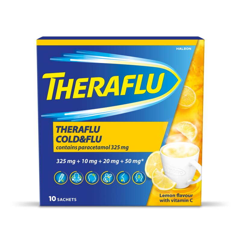 Терафлю порошок Лимон пакетики 10 шт.