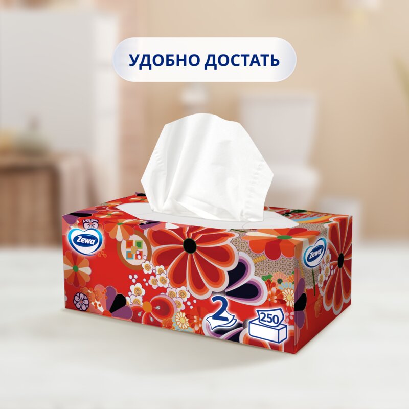 Салфетки бумажные 2-х слойные Zewa Everyday 250 шт.