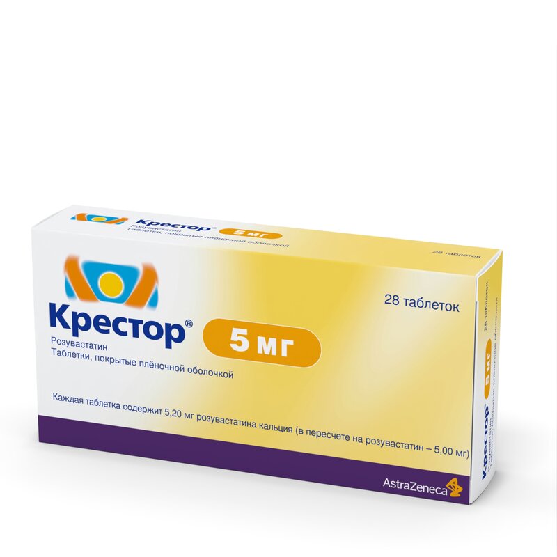 Крестор таблетки 5 мг 28 шт.
