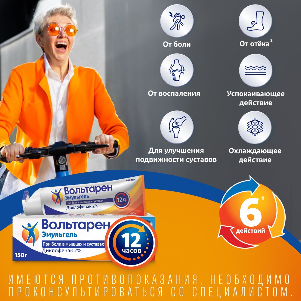 Вольтарен Эмульгель гель для наружного применения 2% 150 г