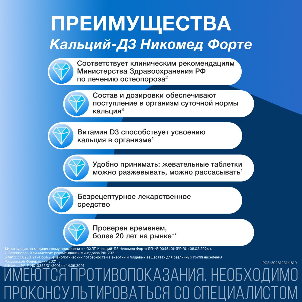 Кальций-Д3 Никомед Форте Лимон таблетки жевательные 60 шт.