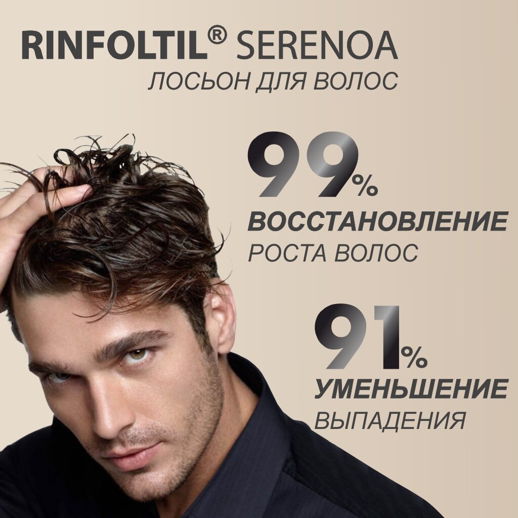 Лосьон Rinfoltil Serenoa мужской для ухода за волосами 10 мл 10 шт.
