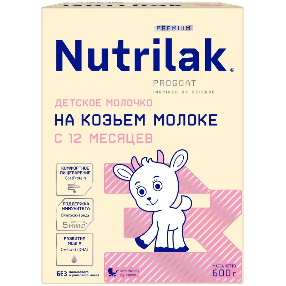 Молочко детское сухое Nutrilak Premium 3 на козьем молоке с 12 мес. 600 г