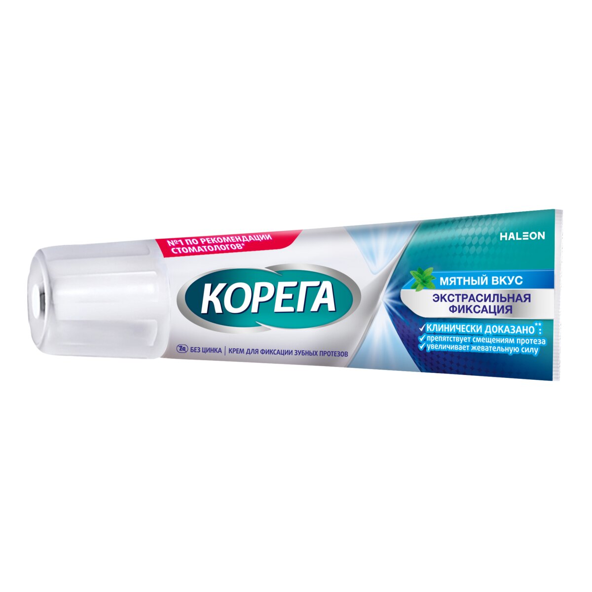 Крем для фиксации зубных протезов Корега экстра сильный мятный вкус 40 г