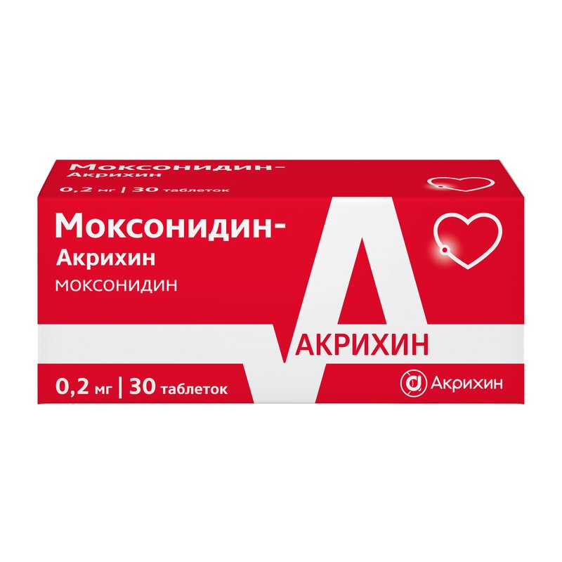 Моксонидин-Акрихин таблетки 0,2 мг 30 шт.