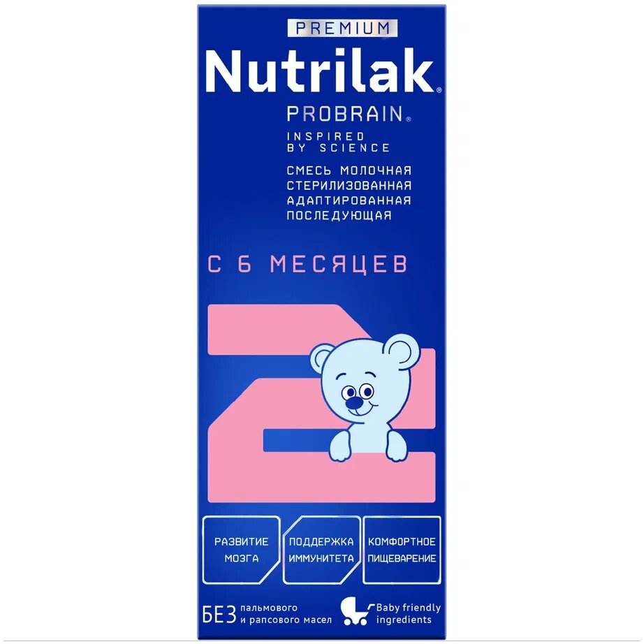 Молочная смесь Nutrilak Premium 2 6-12 мес. 200 мл флакон 1 шт.