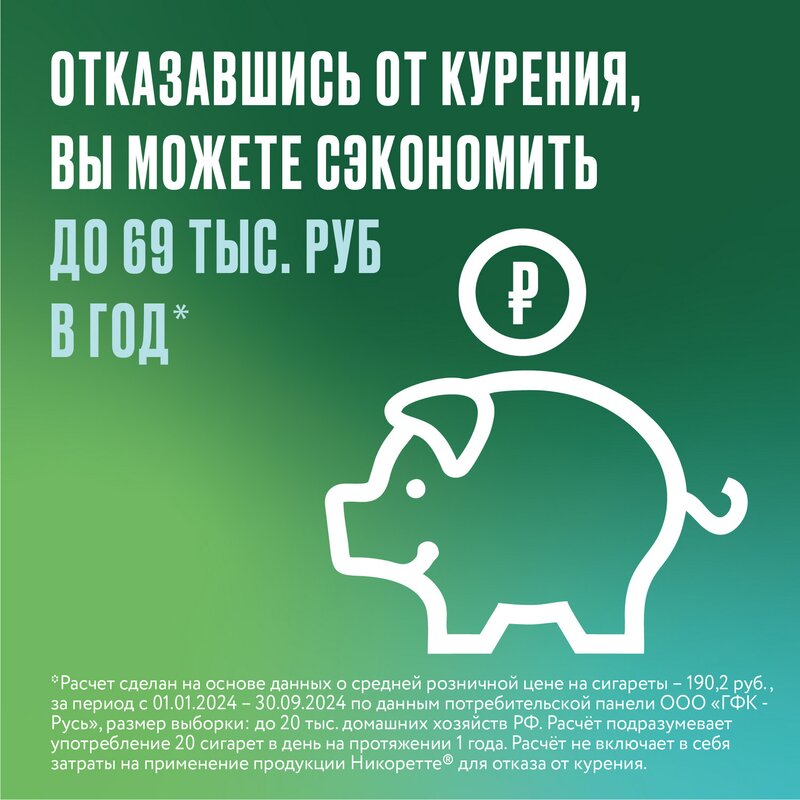 Никоретте спрей 1 мг/доза 150 доз 13,2 мл Фруктово-мятный флакон 2 шт.