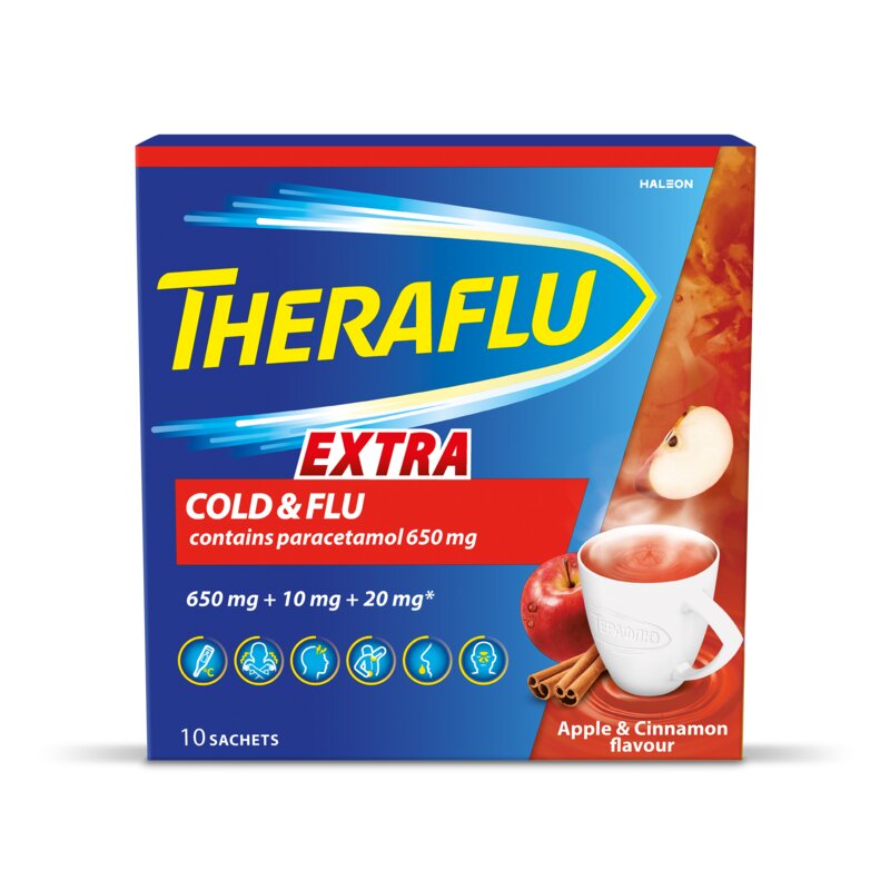 Терафлю Экстра порошок Яблоко-корица 10 шт.